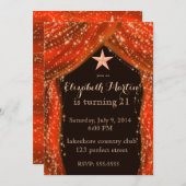 Arabian Nights Orange Einladung (Vorne/Hinten)