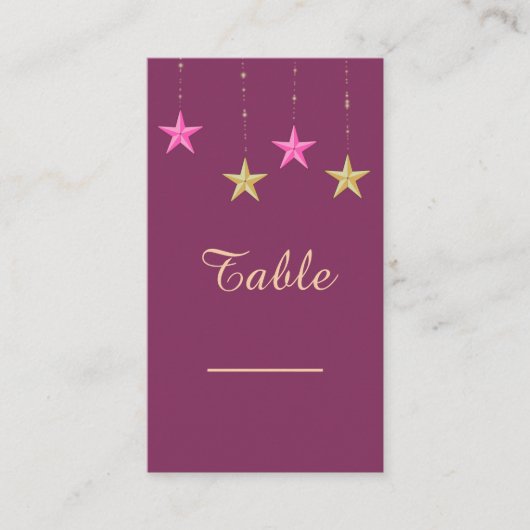 Arabian Nights Table Card Platzkarte (Vorderseite)