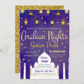 Arabian Nights Thema Senior Prom Einladung (Vorne/Hinten)