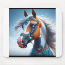 Arabian Paint Horse Portrait Mousepad