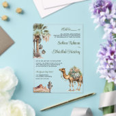 Arabian Palm Desert Camel Muslim Wedding Acryleinladungen (In Situ (Hochzeit))
