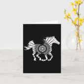 Arabian Pferd Reiten Ausdauerrennen Pony Geschenk Karte (Gelbe Blume)