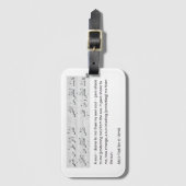 Arabian poem gepäckanhänger (Vorderseite Vertikal)