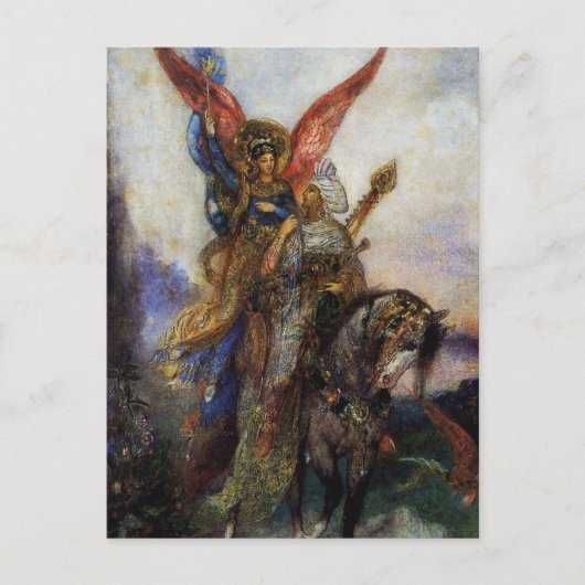 "Arabian Poet" Angel Art von Gustave Moreau Postkarte (Vorderseite)