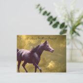 Arabian Stallion Stormy Sunset Postcard Postkarte (Stehend Vorderseite)