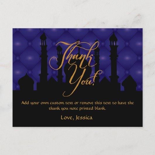 Arabian Themed Danke Cards Postkarte (Vorderseite)