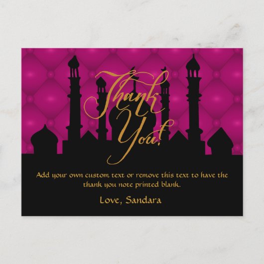 Arabian Themed Danke Cards Postkarte (Vorderseite)