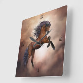 Arabianische Pferdewall-Uhr Quadratische Wanduhr (Winkel)