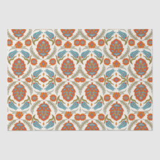 Arabic Boho Elegant Floral marokkanischer Pfau Seidenpapier