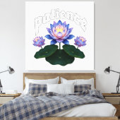 Arabic Calligraphy Sabr Patience - Zen Lotus Flowe Leinwanddruck (Insitu (Schlafzimmer))
