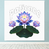 Arabic Calligraphy Sabr Patience - Zen Lotus Flowe Leinwanddruck (Insitu (Holzboden))