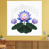 Arabic Calligraphy Sabr Patience - Zen Lotus Flowe Leinwanddruck (Insitu (Wohnzimmer))