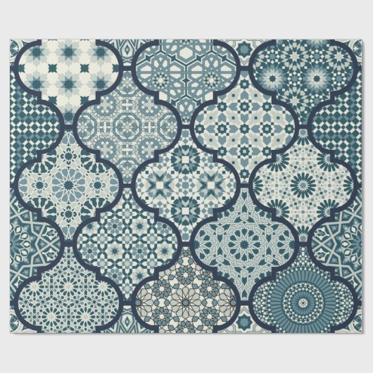 Arabic decorative azulejos tiles patchwork islamic geschenkpapier (Flach)