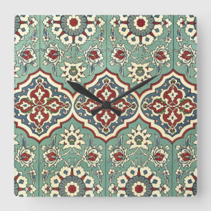 Arabic Design #11 at Emporio Moffa Quadratische Wanduhr