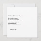 Arabic Diwani Calligraphy, Crescent Moon & Lantern Karte (Rückseite)