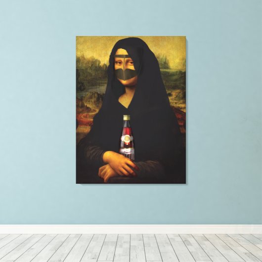 Arabic Mona Lisa Leinwanddruck (Insitu (Holzboden))