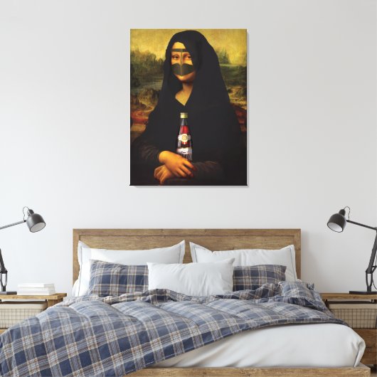 Arabic Mona Lisa Leinwanddruck (Insitu (Schlafzimmer))