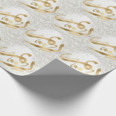 Arabic Monogram Templet Geschenkpapier (Ecke)