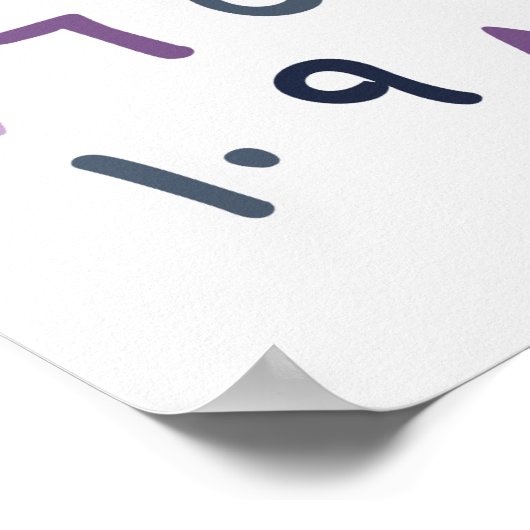 Arabic Numbers Chart Islamic Nursery Decor Poster (Ecke)