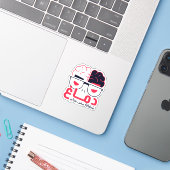 Arabic Phrase Brain Sticker (Laptop mit iPhone)