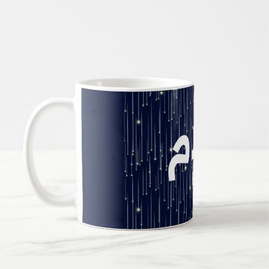 Arabic "Salaam" Peace with Golden Falling Stars Kaffeetasse (Links)