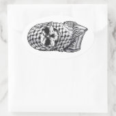 Arabic Skull Kufiya Shemagh Sticker (Tasche)