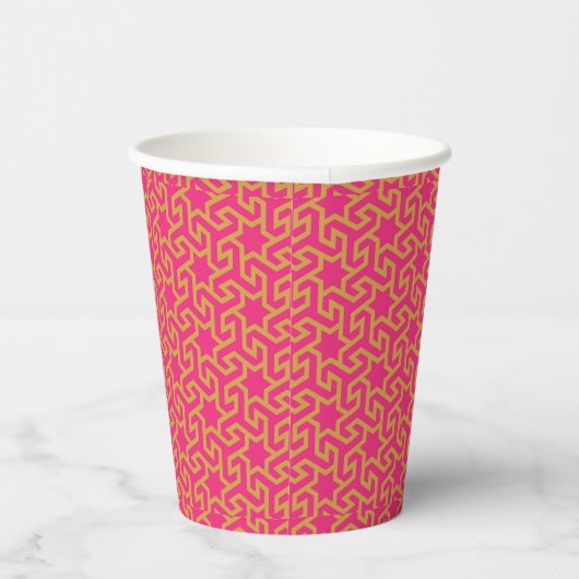 Arabic Star Shaped Pattern Pappbecher (Rechts)