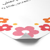 Arabic  Wall Art – Floral Border Blessing Poster (Ecke)