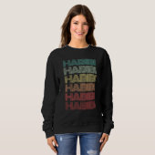Arabic Word HABIBI Retro Halal Humor Arab Middle E Sweatshirt (Vorne ganz)