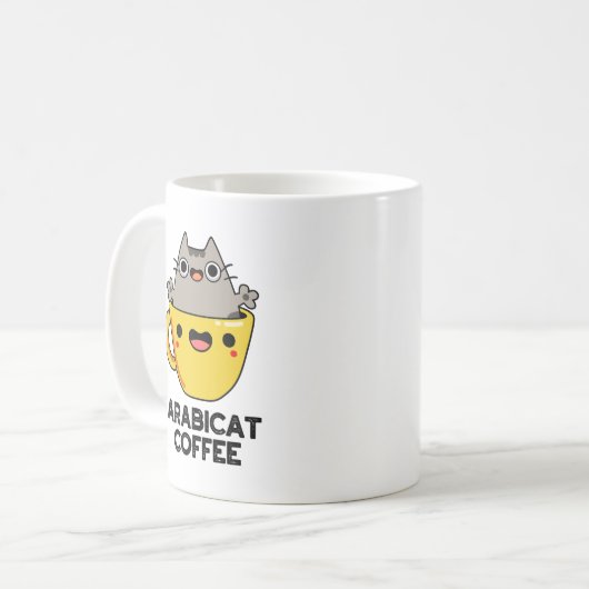 Arabicat Coffee Funny Arabica Cat Pub Kaffeetasse (Vorderseite Links)