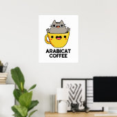 Arabicat Coffee Funny Arabica Cat Pub Poster (Heimbüro)