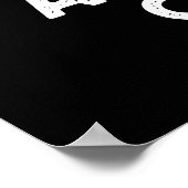 Arabicat Coffee Funny Arabica Cat Pun Dark BG Poster (Ecke)