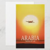 Arabien "Reise mit dem Flugzeug" Briefpapier (Vorne/Hinten)