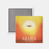 Arabien "Reise mit dem Flugzeug" Magnet (Vorderseite/Rückseite)
