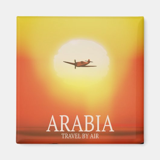 Arabien "Reise mit dem Flugzeug" Magnet (Vorne)