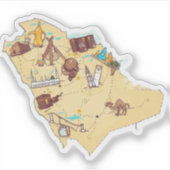 Arabinia-Kartenaufkleber Aufkleber (Vorderseite)