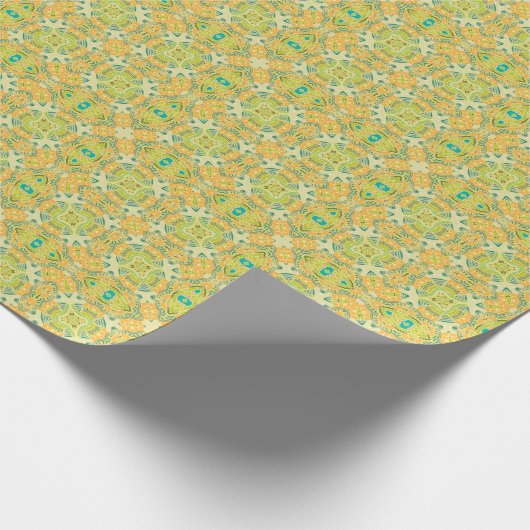 Arabisch Boho Elegant Geometric Marokkanisch Yello Geschenkpapier (Ecke)