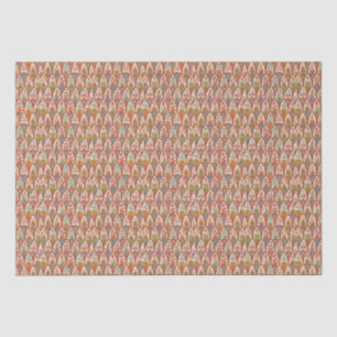 Arabisch Boho Elegant Geometric Marokkanisches Rot Seidenpapier