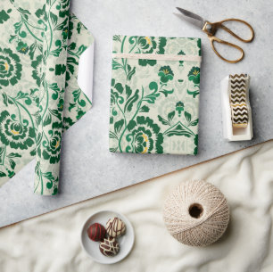 Arabisch Elegant Blau geometrisch grün marokkanisc Geschenkpapier