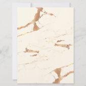 Arabisch Englisch Marmor Moderne Gold und Creme Einladung (Rückseite)