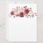 Arabisch-englische Rote Rose Gold Einladung (Rückseite)