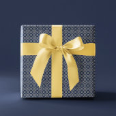 Arabisch geometrisch | Blue Gold Geschenkpapier