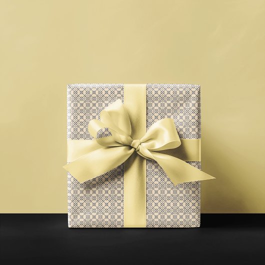 Arabisch geometrisch | Navy Blue Tan Geschenkpapier