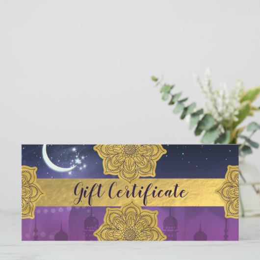 Arabisch-indisches Geschenkgutschein (Stehend Vorderseite)