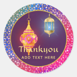 Arabisch, marokkanisch, Bollywood-Party Personalis Runder Aufkleber