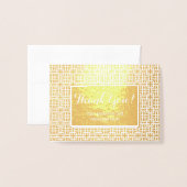 Arabisch Personalisiert Real Gold Foil Vielen Dank Folienkarte (Vorderseite mit Umschlag)