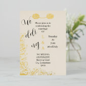 Arabisch romantisch einzigartig schlicht minimalis folieneinladung (Stehend vorne)