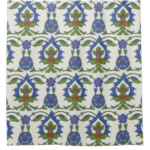 Arabisch Traditionell: Iznik Tile nahtlos. Duschvorhang