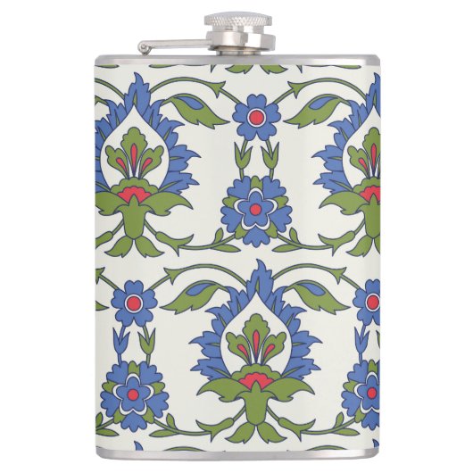 Arabisch Traditionell: Iznik Tile nahtlos. Flachmann (Vorderseite)