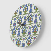 Arabisch Traditionell: Iznik Tile nahtlos. Große Wanduhr (Winkel)